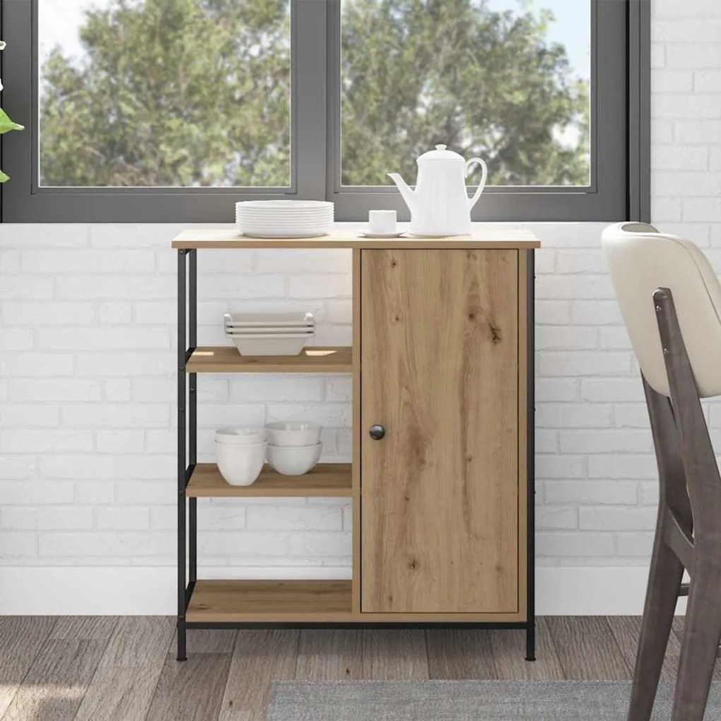 vidaXL Πλαϊνό γραφείο artisan δρυς 70 x 30 x 80 εκ. Επεξεργασμένο ξύλο
