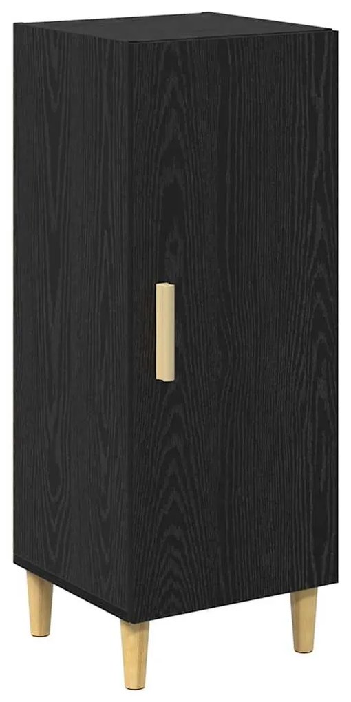 vidaXL Πλαϊνό γραφείο Μαύρη δρυς 34,5 x 34 x 90 εκ. Επεξεργασμένο ξύλο