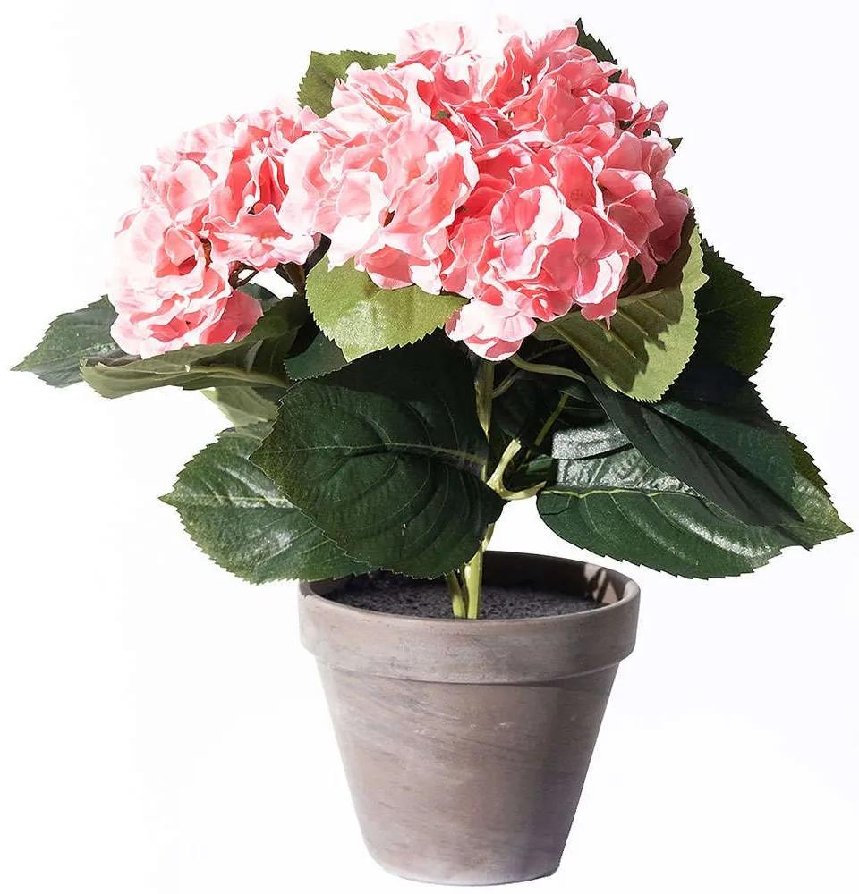 Τεχνητό Φυτό Ορτανσία 7190-6 35x35x40cm Pink Supergreens Πολυέστερ