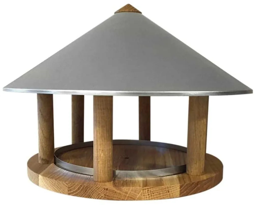 Esschert Design Ταΐστρα Πουλιών Τριγωνική με Οροφή Ψευδαργύρου FB431