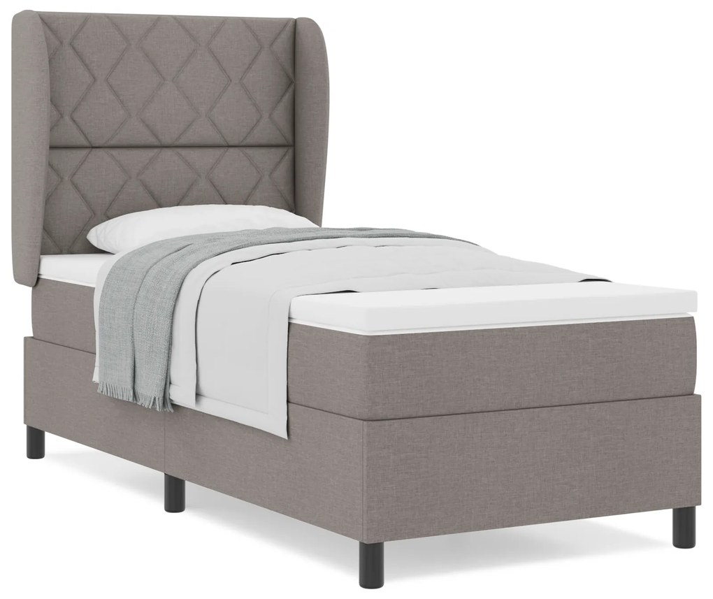 vidaXL Κρεβάτι Box Spring με Στρώμα σε Ταπαίο, 90x190 εκ., Ύφασμα