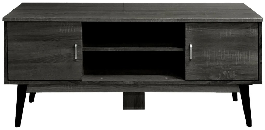 ΕΠΙΠΛΟ TV ΜΕ ΔΥΟ ΠΟΡΤΕΣ ΚΑΙ ΤΕΣΣΕΡΙΣ ΘΕΣΕΙΣ 140x38x44 εκ ΓΚΡΙ ΟΞΙΑ