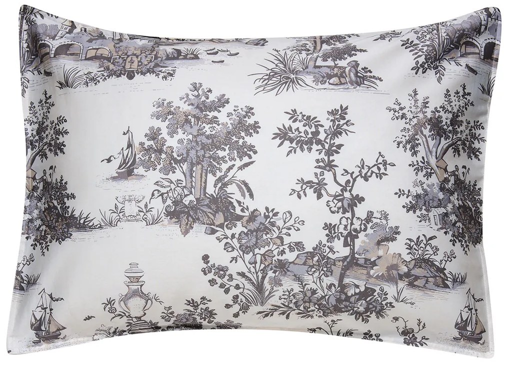Ζεύγος Μαξιλαροθήκες Oxford (50x70) Kentia Stylish Toile 22 Grey Γκρι