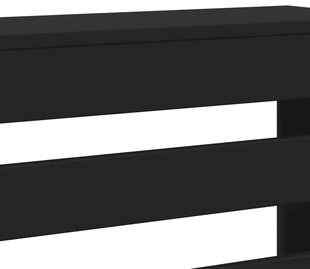 vidaXL Κάλυμμα Καλοριφέρ Μαύρο 175x20x82 εκ. από Επεξεργασμένο Ξύλο