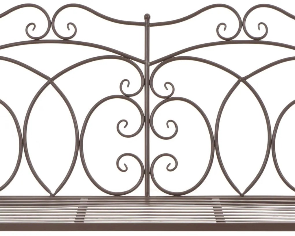 vidaXL Παγκάκι Κήπου Αντικέ Καφέ 104 εκ. Σιδερένιο