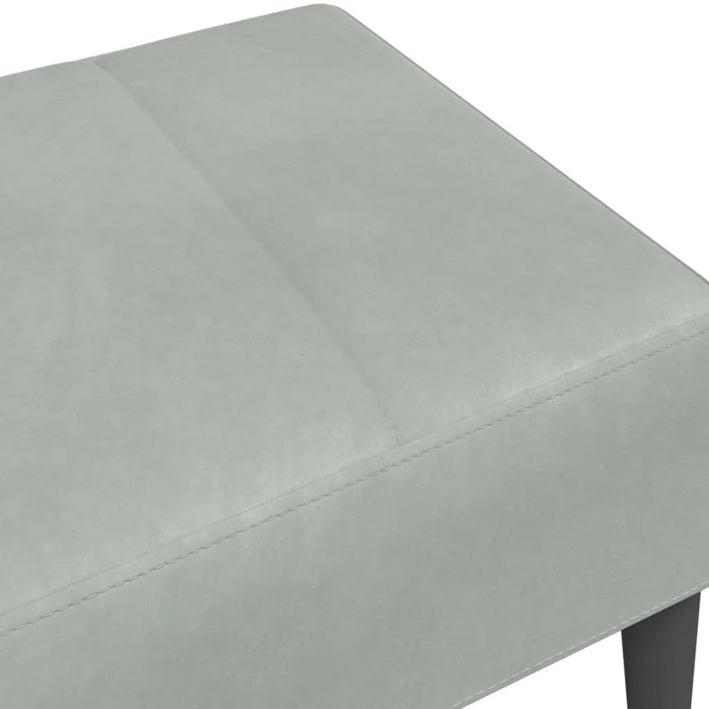 vidaXL Υποπόδιο Ανοιχτό Γκρι 77x55x31 εκ. Βελούδινο