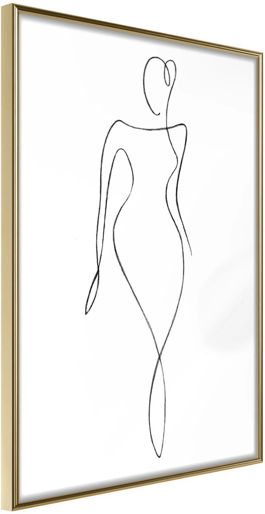 Αφίσα - Impeccable Figure - 40x60 - Χρυσό - Χωρίς πασπαρτού