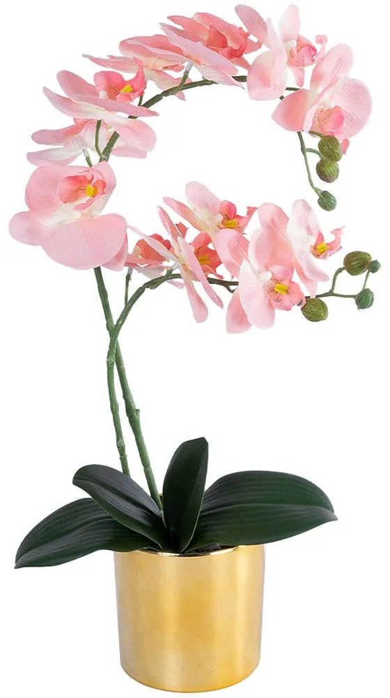 Τεχνητό Φυτό Σε Κασπώ Orchid 21129 Φ26x43cm Multi-Fuchsia GloboStar Πηλός,Ύφασμα