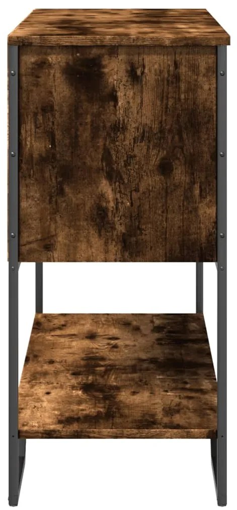 vidaXL Τραπέζι Κονσόλα Καπνιστή Δρυς 100x35x74,5εκ. Επεξεργασμένο Ξύλο