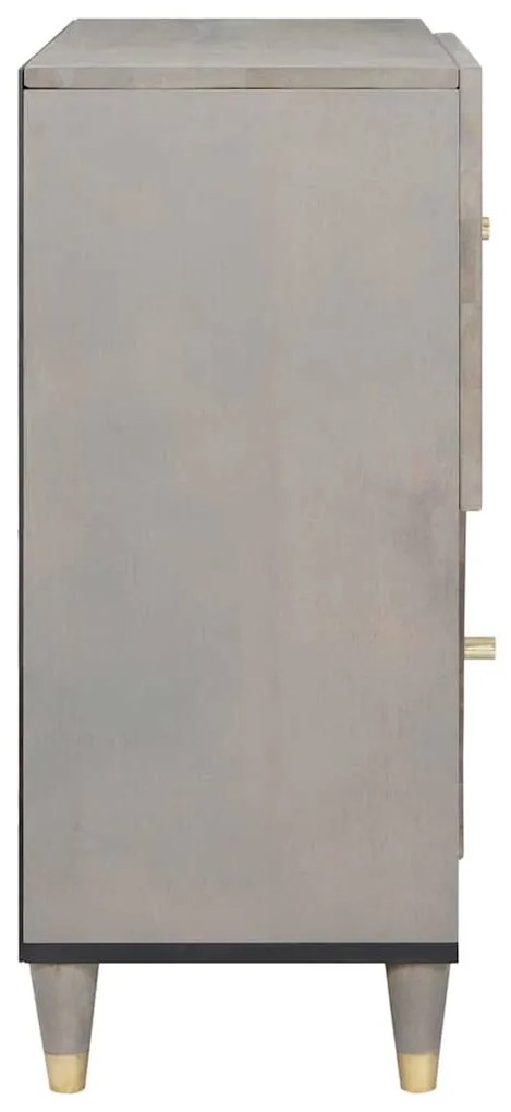 vidaXL Πλαϊνό γραφείο με ράφι Γκρι και Χρυσό 80 x 33.5 x 75 εκ