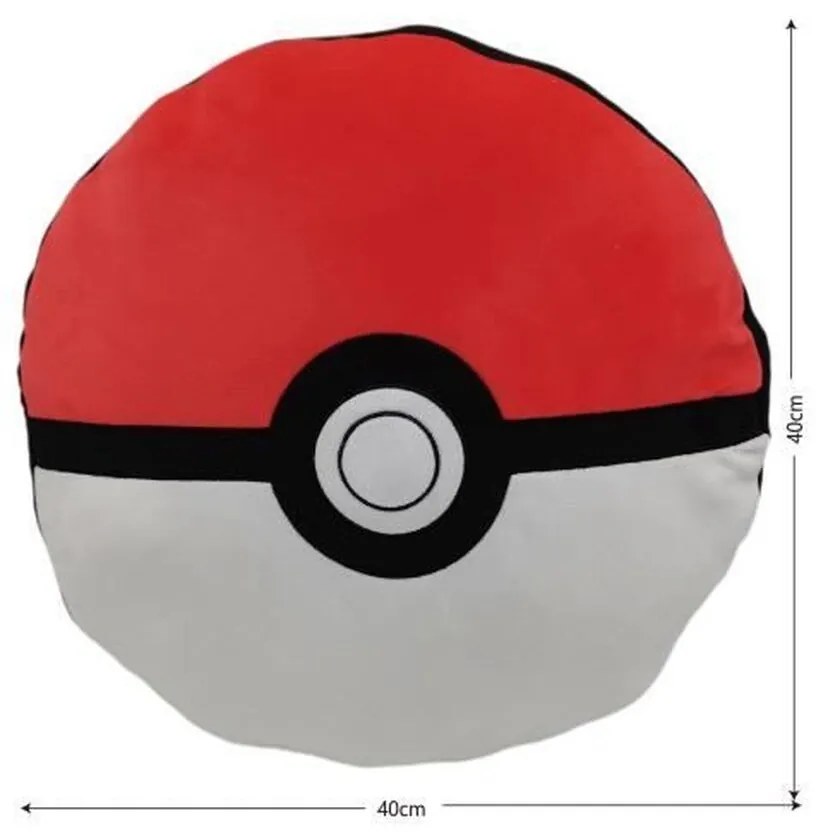 Μαξιλάρι Pokémon 45 x 4 x 45 cm Λευκό Μαύρο Κόκκινο πολυεστέρας Παιδικά