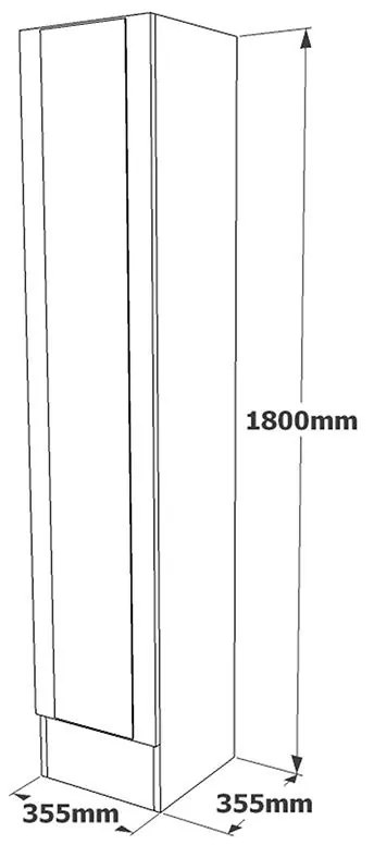 Ντουλάπι-στήλη Xara sonoma 35.5x35.5x180εκ 35.5x35.5x180 εκ.