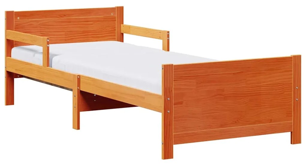 vidaXL Σκελετός Κρεβατιού Καφέ 80 x 200 cm Στερεά ξυλεία πεύκου