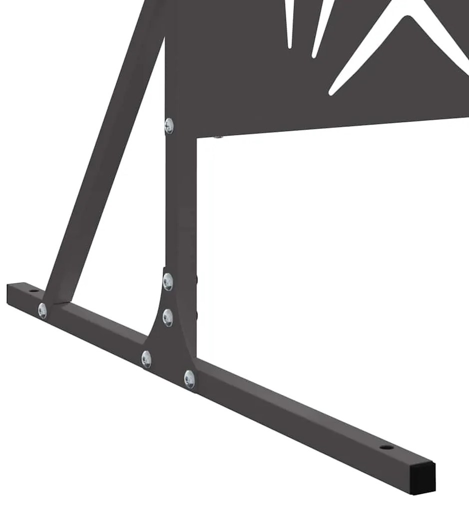 vidaXL Οθόνη Ιδιωτικότητας Μαύρο 100 x 50 x 180 εκ. Ατσάλι