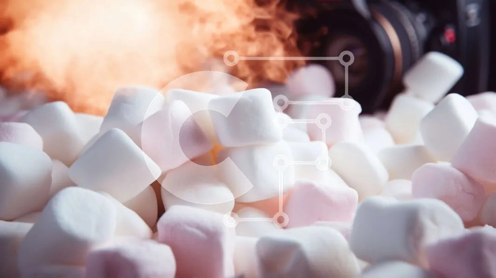 Intra Συλλεκτικό Ξύλινο Παζλ Plywood  4mm - Floating Marshmallows σε σκούρο φόντο Σε Ξύλινο Κουτί - Διαστάσεις: 10x10 cm – 25 κομμάτια