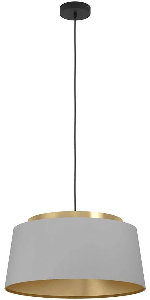 Φωτιστικό Οροφής Almerimar 390173 Φ54,5x150cm 3xE27 40W Grey-Brass Eglo Steel,Fabric