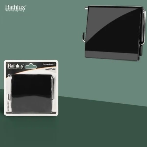 Χαρτοθήκη για χαρτί τουαλέτας  μαύρη 50351 Bathlux BathLux