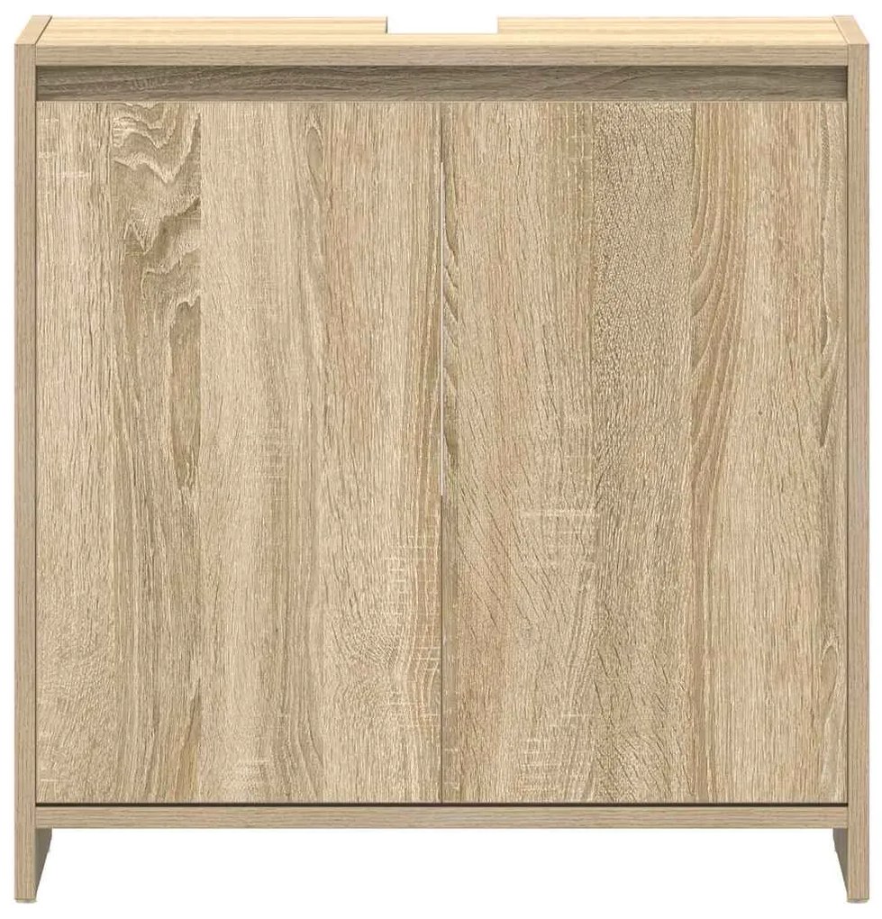 vidaXL Ντουλάπι Νιπτήρα Sonoma Δρυς 60 x 33 x 61 εκ. από Επεξ. Ξύλο