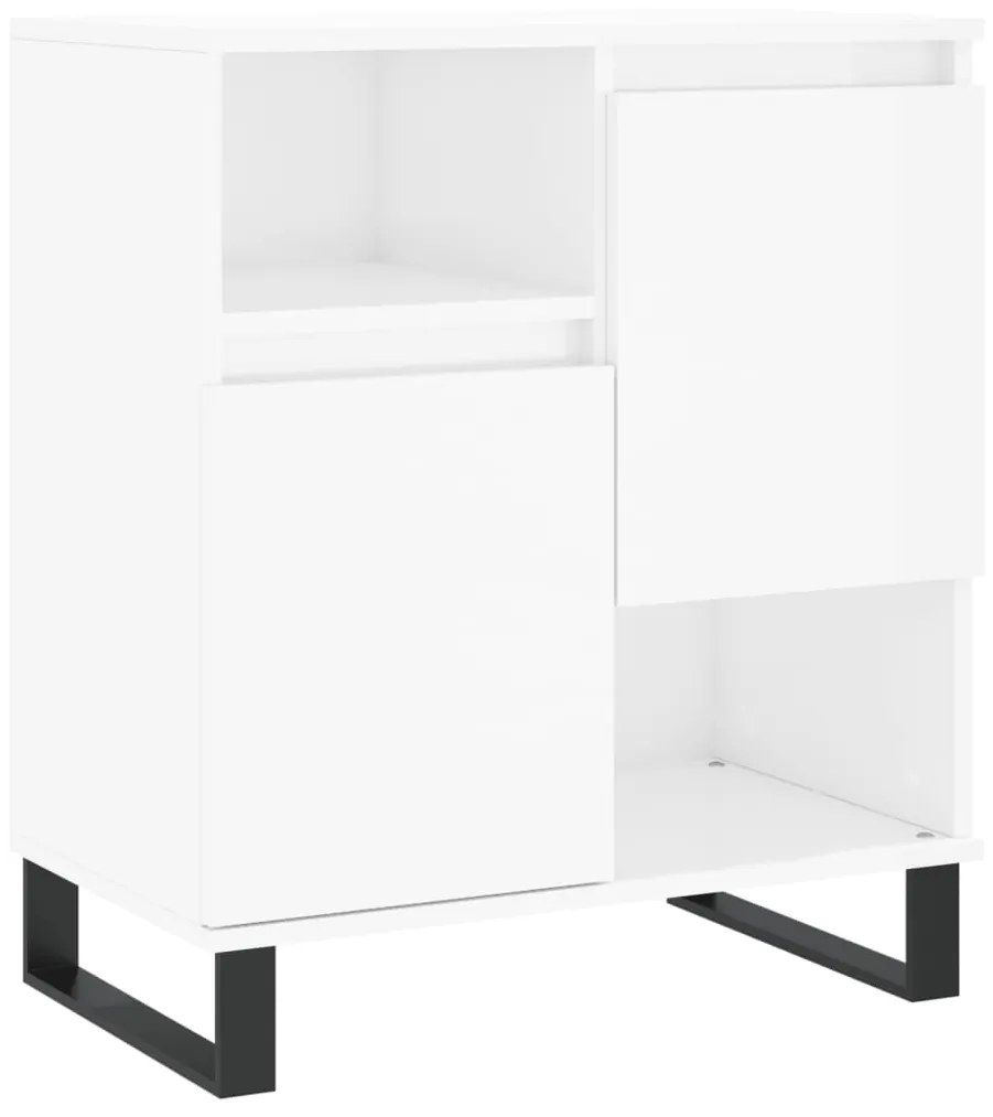 vidaXL Ντουλάπι Γυαλιστερό Λευκό 60x35x70 εκ. από Επεξεργασμένο Ξύλο