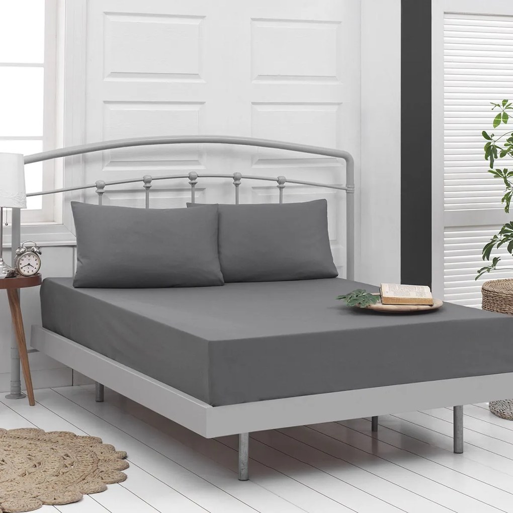 Σεντόνι King size μονόχρωμο Art 1999 265x270 Ανθρακί       Beauty Home