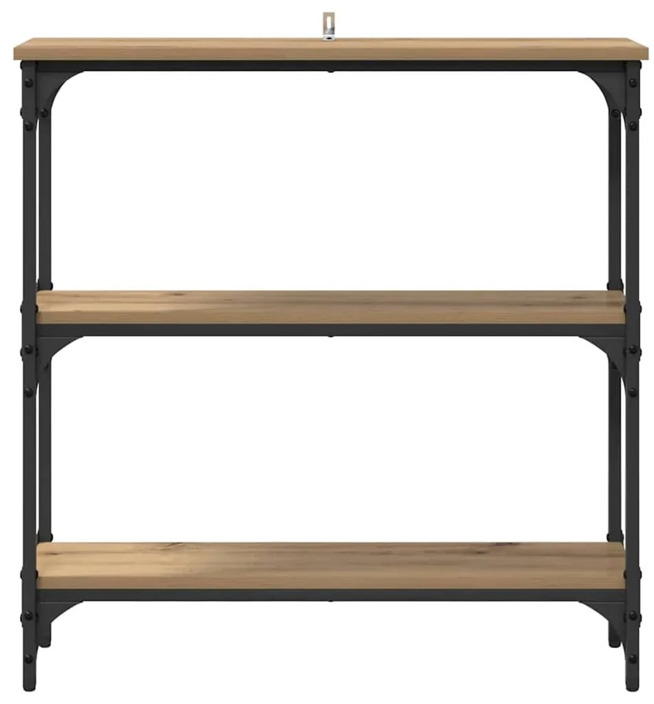 vidaXL Τραπέζι κονσόλας με ράφι artisan δρυς 75 x 22.5 x 75 εκ