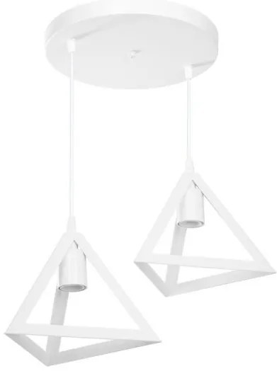 Κρεμαστό Φωτιστικό Οροφής 2xE27 Πλαστικό Giza Heronia Lighting-35-0097-Λευκό 35-0097