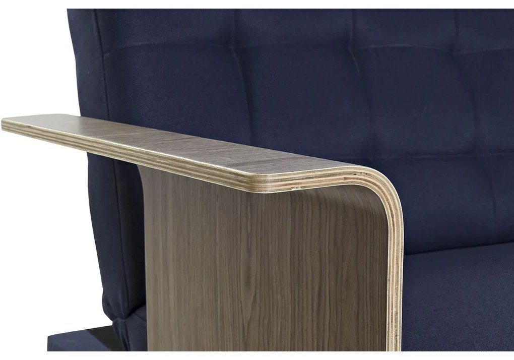Καναπές-Κρεβάτι DKD Home Decor Μπλε Καφέ Μαύρο Μέταλλο Σύγχρονη Urban 203 x 87 x 81 cm