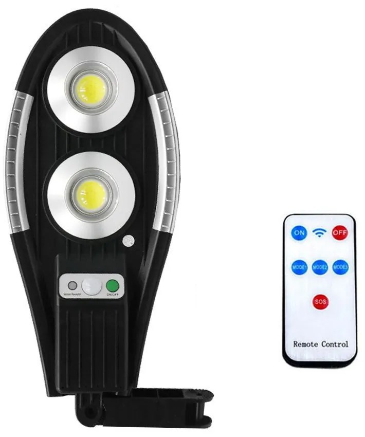 LED Αδιάβροχο Ηλιακό Επιτοίχιο Φωτιστικό με Ανιχνευτή Κίνησης Jortan JT-XBJ-10W Μαύρο