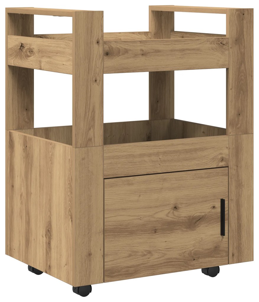 vidaXL Τροχήλατη Κουζίνα Artisan Oak 60x45x80 εκ Επεξεργασμένο Ξύλο