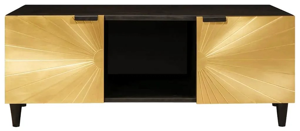 vidaXL Τραπεζάκι σαλονιού Μαύρο και Χρυσό 100 x 54 x 40 εκ