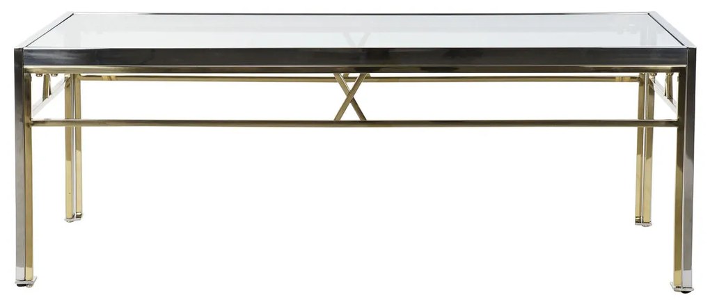Βοηθητικό Τραπέζι DKD Home Decor Κρυστάλλινο Χάλυβας Ασημί (110 x 60 x 40 cm)
