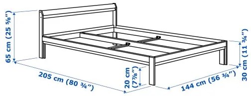 NEIDEN σκελετός κρεβατιού, 140X200 cm 392.486.08
