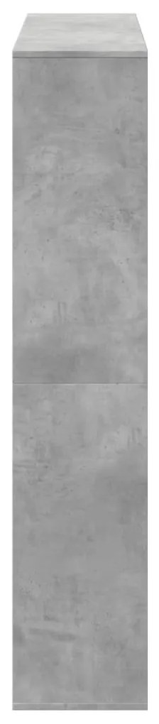 vidaXL Βιβλιοθήκη Γκρι Σκυροδέματος 132x29x141,5εκ. Επεξεργασμένο Ξύλο