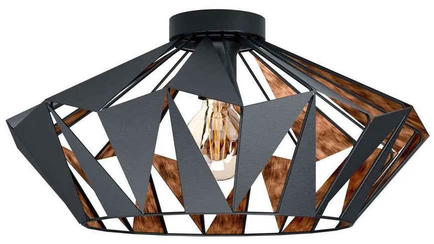 Φωτιστικό Οροφής-Πλαφονιέρα 'Carlton 6' 43399 Black-Copper Eglo Metal