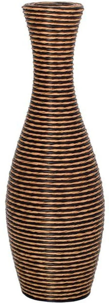 Βάζο 374-225-613 70cm Natural-Black Rattan,Τεχνόδερμα