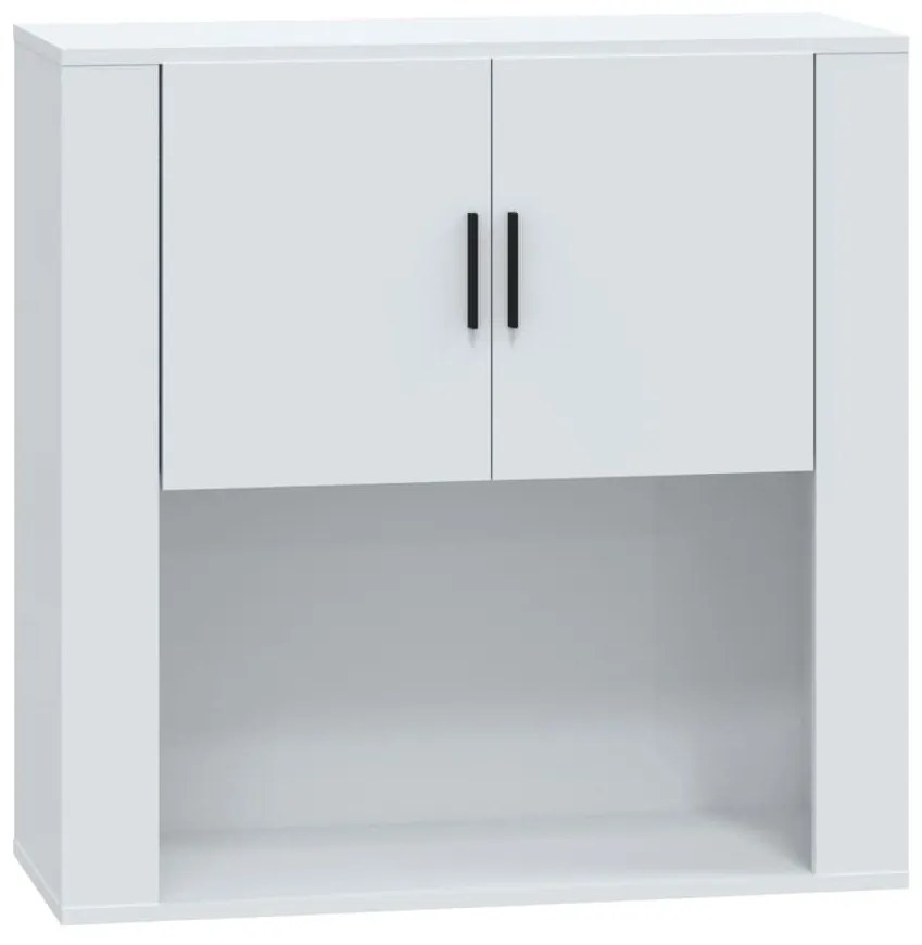 vidaXL Ντουλάπι Τοίχου Γυαλιστερό Λευκό 80x33x80 εκ.Επεξεργασμένο Ξύλο