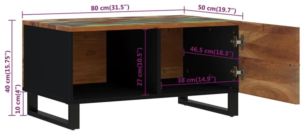 ΤΡΑΠΕΖΑΚΙ ΣΑΛΟΝΙΟΥ 80X50X40 ΕΚ. ΜΑΣΙΦ ΑΝΑΚΥΚΛ. &amp; ΕΠΕΞ. ΞΥΛΟ 350634