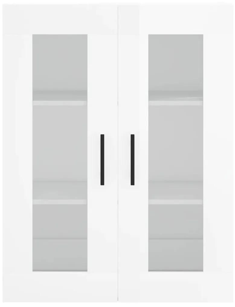 vidaXL Ντουλάπι Γυαλιστερό Λευκό 69,5x34x180 εκ. Επεξεργασμένο Ξύλο