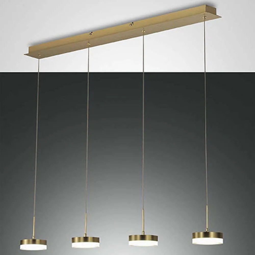 Φωτιστικό Οροφής - Ράγα Dunk 3239-49-119 90x8x200cm Dim Led 3020lm 32W Brass Fabas Luce