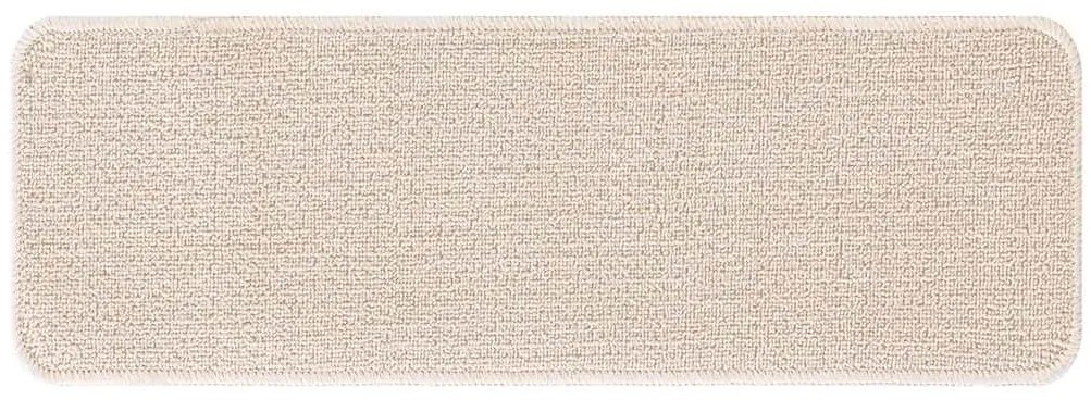 vidaXL Χαλιά Σκαλοπατιών Αντιολισθητικά 15 pcs Κρεμ 60 x 25 cm PP