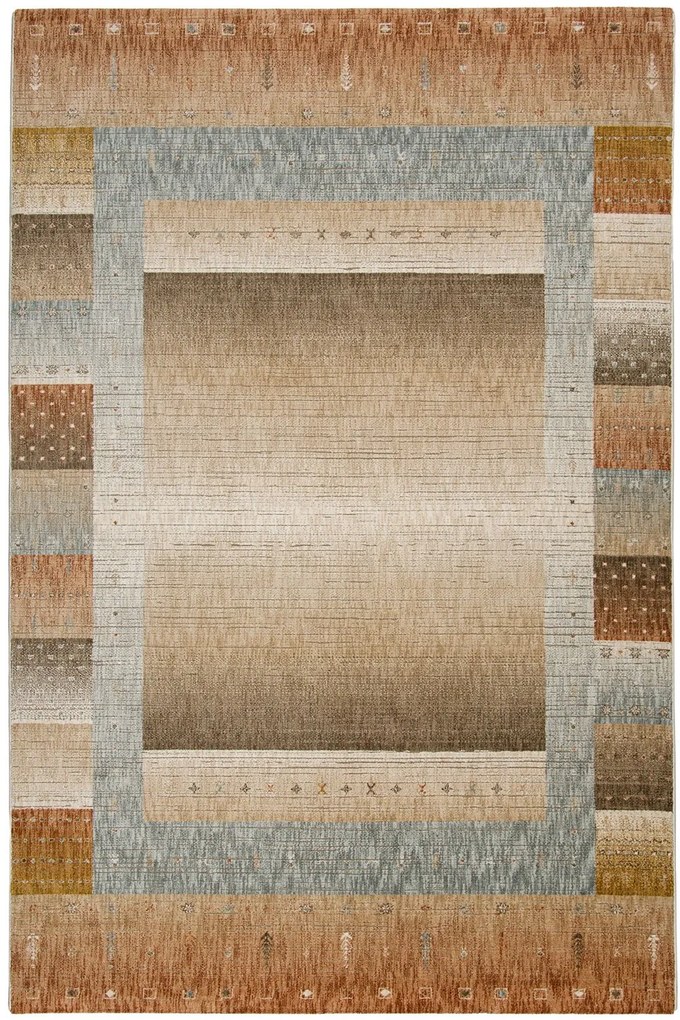 Χαλί Gaudi 17855 O10 Beige-Brown Βιοκαρπέτ 140X200cm