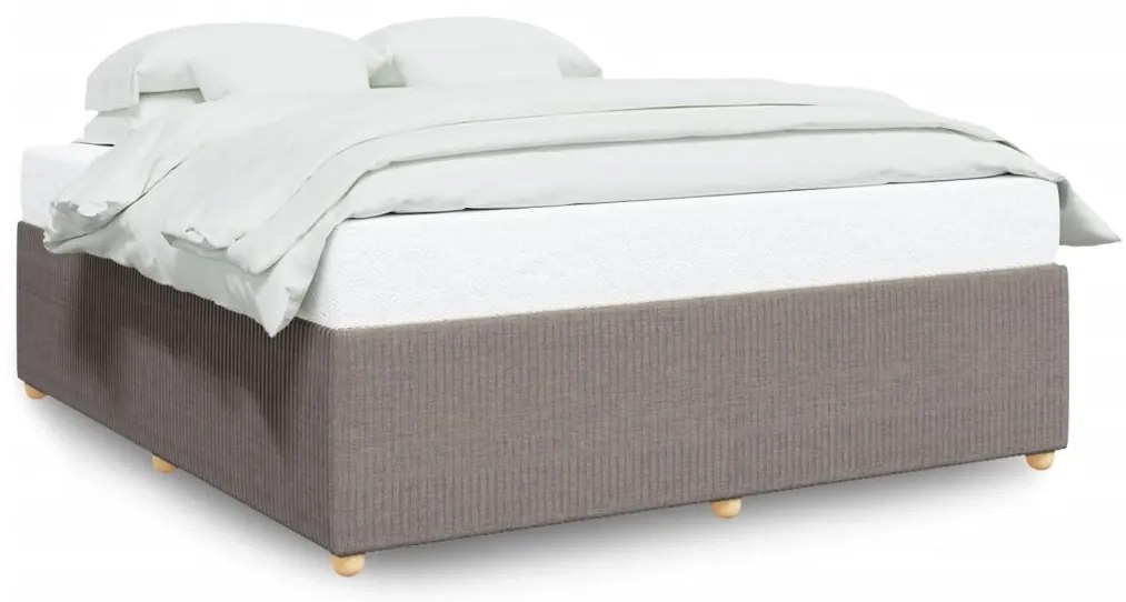 vidaXL Σκελετός Κρεβατιού Χωρίς Στρώμα Taupe 200x200 εκ.Υφασμάτινο