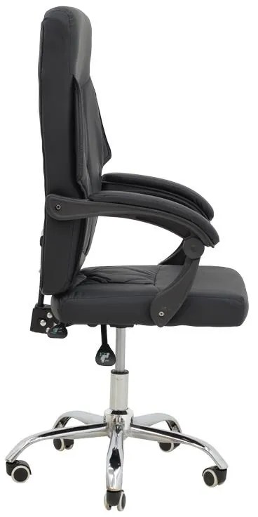 Καρέκλα γραφείου διευθυντή Glorin μαύρο pu 60x68x128εκ 60x60x128 εκ.