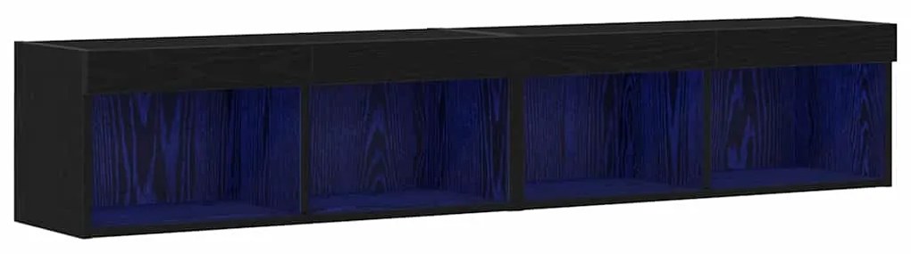vidaXL Ντουλάπι TV 2 pcs Μαύρη δρυς 80 x 30 x 30 εκ Επεξεργασμένο ξύλο