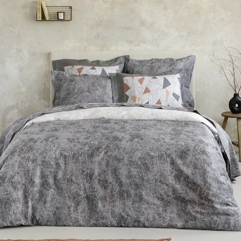Παπλωματοθήκη King Size (Σετ 240x260) 2 Όψεων Nima Marble