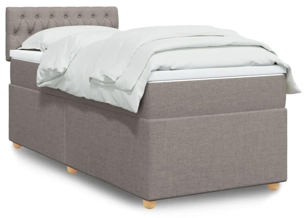 ΚΡΕΒΑΤΙ BOXSPRING ΜΕ ΣΤΡΩΜΑ TAUPE 90X200 ΕΚ. ΥΦΑΣΜΑΤΙΝΟ 3286574