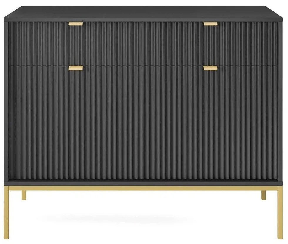Μπουφές Nova P_Nova_21sc-g 104x39x83cm Anthracite-Gold