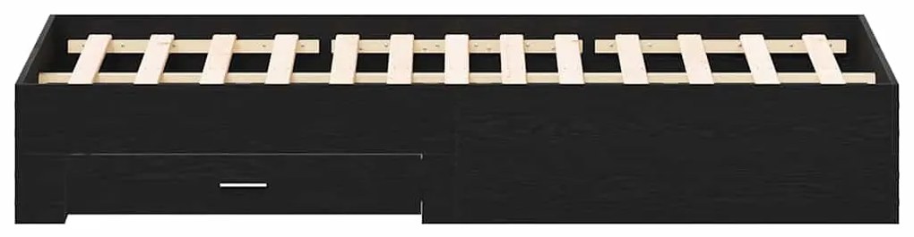 vidaXL Κρεβάτι με Συρτάρια Μαύρη δρυς 180 x 200 cm Επεξεργασμένο ξύλο