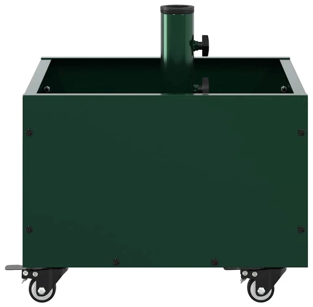 vidaXL Βάση Παρασόλ με Γλάστρα Πράσινο 45 x 45 x 45 cm Ατσάλι