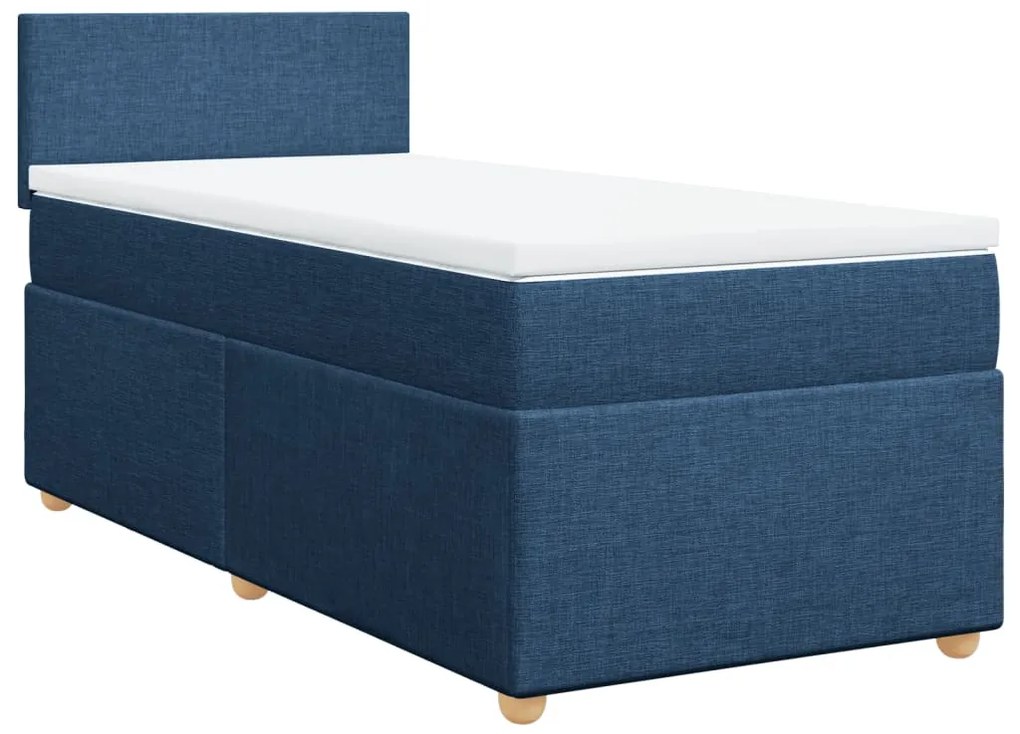 ΚΡΕΒΑΤΙ BOXSPRING ΜΕ ΣΤΡΩΜΑ ΜΠΛΕ 100 X 200 ΕΚ. ΥΦΑΣΜΑΤΙΝΟ 3288890